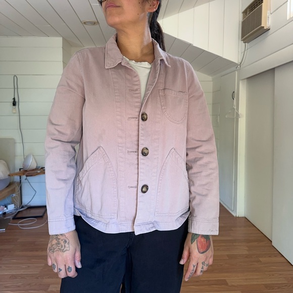 MOD REF Chore Coat size M in mauve - Picture 4 of 5